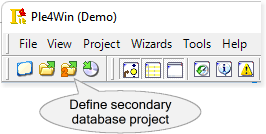 Secondary Database button