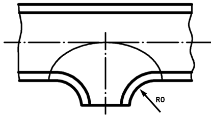 Welded-in contour insert tee